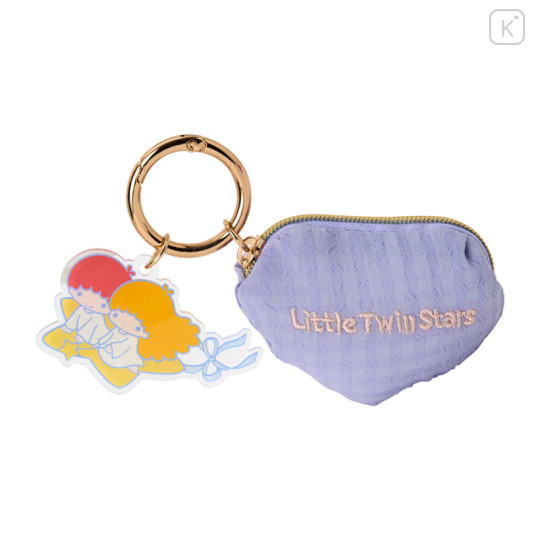 Japan Sanrio Petit Pouch with Charm - Little Twin Stars - 1