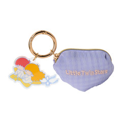 Japan Sanrio Petit Pouch with Charm - Little Twin Stars