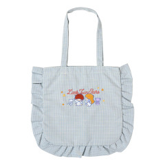 Japan Sanrio Frill Tote Bag - Little Twin Stars