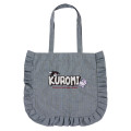 Japan Sanrio Frill Tote Bag - Kuromi - 1