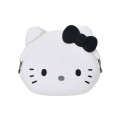Japan Sanrio Mimi Pochi Pouch - Hello Kitty : White - 1