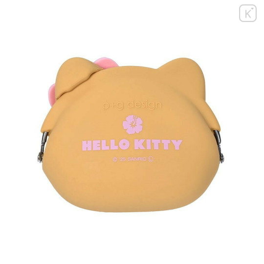Japan Sanrio Mimi Pochi Pouch - Hello Kitty : Brown - 2