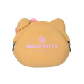 Japan Sanrio Mimi Pochi Pouch - Hello Kitty : Brown - 2