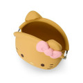 Japan Sanrio Mimi Pochi Pouch - Hello Kitty : Brown - 3