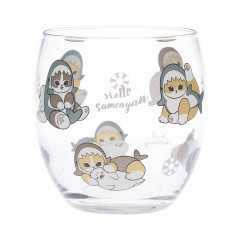 Japan Mofusand Swinging Glass Tumbler - Hello Shark Cat