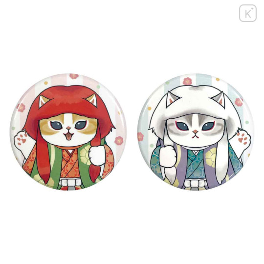 Japan Mofusand Can Badge Set - Mofumofu Journey Kabuki Cat - 1
