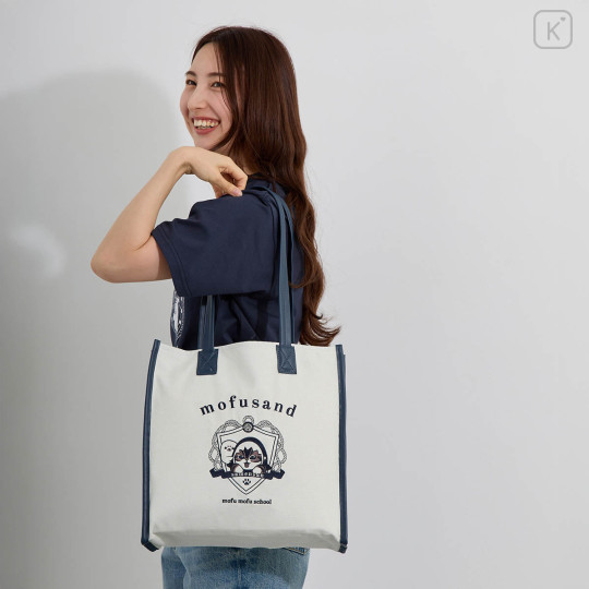 Japan Mofusand College-style Tote Bag - Shark Cat Gray - 2