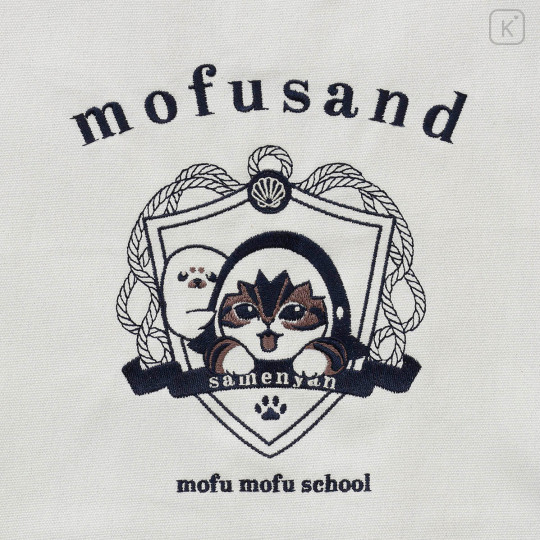 Japan Mofusand College-style Tote Bag - Shark Cat Gray - 5