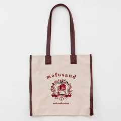 Japan Mofusand College-style Tote Bag - Strawberry Cat Rose Brown