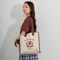 Japan Mofusand College-style Tote Bag - Strawberry Cat Rose Brown - 2