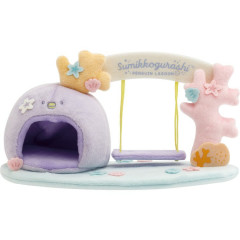 Japan San-X Scene Plush Toy - Sumikko Gurashi : Penguin Lagoon Coral Swing