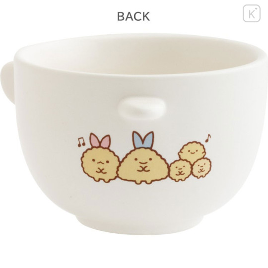 Japan San-X Ceramic Tea Bowl & Melamine Soup Bowl Set - Sumikko Gurashi : Tonkatsu & Ebifurai no Shippo Fried Shrimp Tail - 3