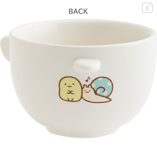 Japan San-X Ceramic Tea Bowl & Melamine Soup Bowl Set - Sumikko Gurashi : Penguin? & Tokage - 3