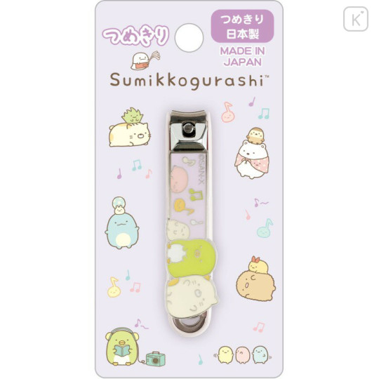 Japan San-X Nail Clipper - Sumikko Gurashi : Neko & Penguin? Purple - 1