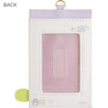 Japan San-X Pass Case Card Holder & Reel - Sumikko Gurashi : Penguin Lagoon Beige Purple - 2