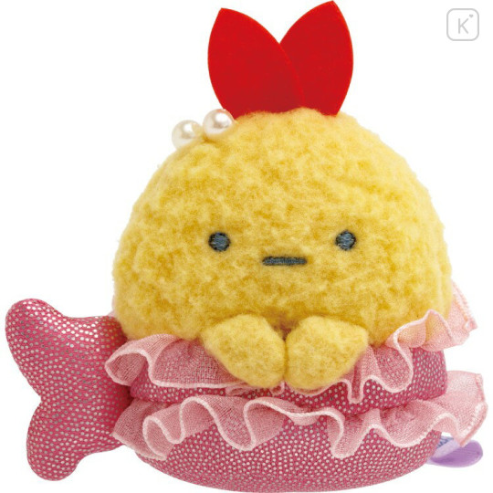 Japan San-X Tenori Plush (SS) - Sumikko Gurashi : Penguin Lagoon Ebifurai no Shippo Fried Shrimp Tail Mermaid - 1