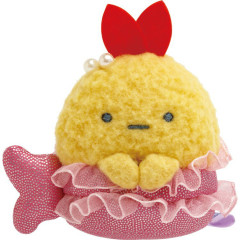 Japan San-X Tenori Plush (SS) - Sumikko Gurashi : Penguin Lagoon Ebifurai no Shippo Fried Shrimp Tail Mermaid