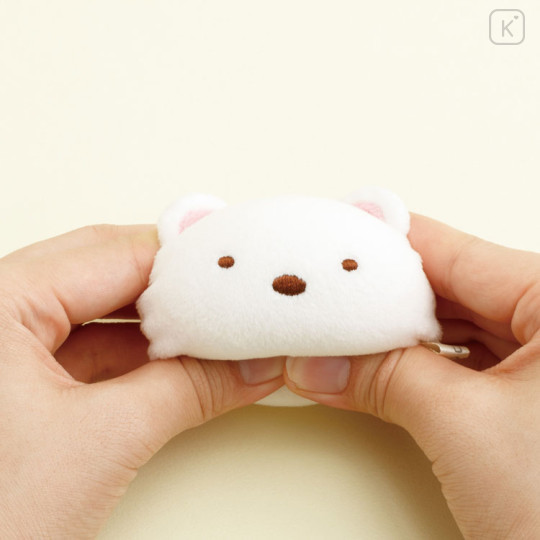Japan San-X Tenori Plush (SS) - Sumikko Gurashi : Round and Rolling Face Shirokuma - 3