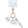 Japan San-X Acrylic Keychain 3 Charm - Sumikko Gurashi : Penguin Lagoon Tokage With Beads - 2