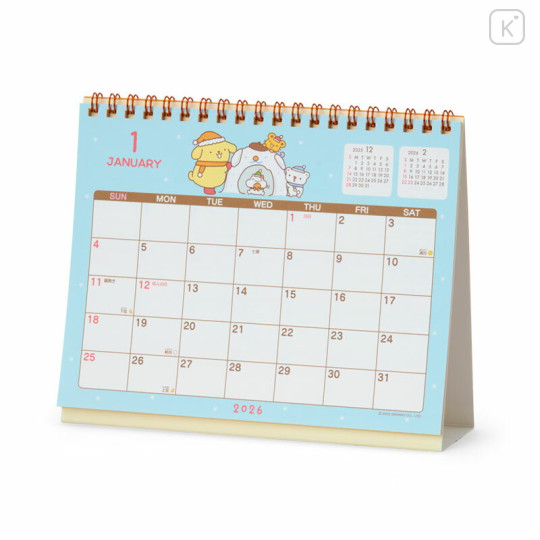 Japan Sanrio Original Ring Calendar - Pompompurin : 2026 - 2
