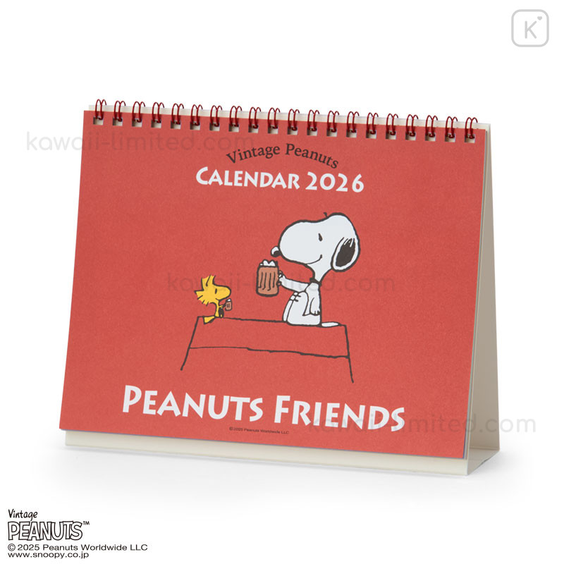 Japan Sanrio Original Ring Calendar - Snoopy : 2026 | Kawaii