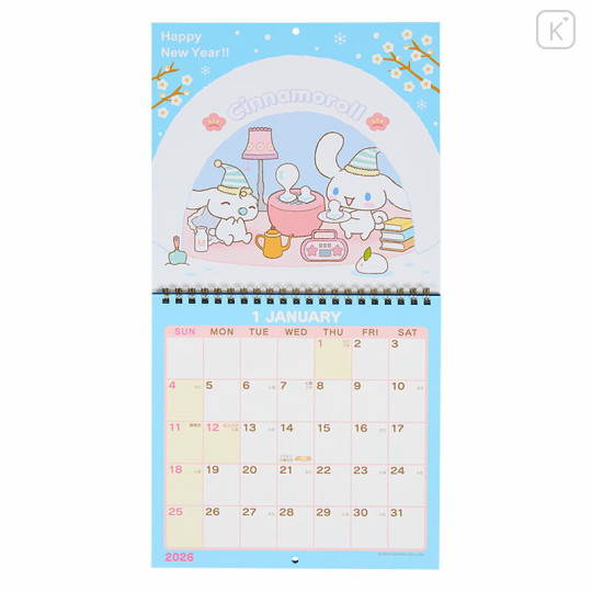Japan Sanrio Original Wall Calendar (M) - Cinnamoroll : 2026 - 2