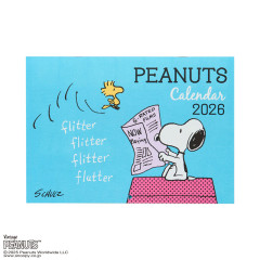 Japan Sanrio Original Wall Calendar Horizontal - Snoopy : 2026