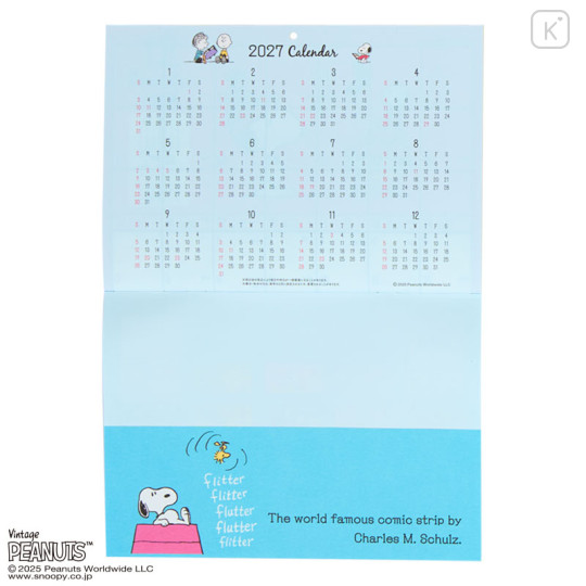 Japan Sanrio Original Wall Calendar Horizontal - Snoopy : 2026 - 3