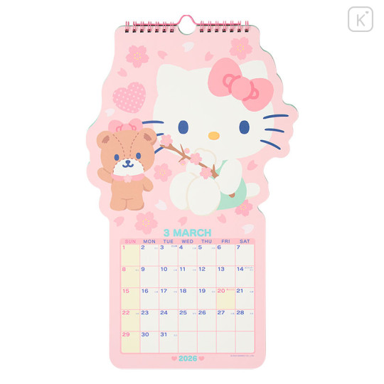 Japan Sanrio Original Die-cut Calendar - Hello Kitty : 2026 - 3