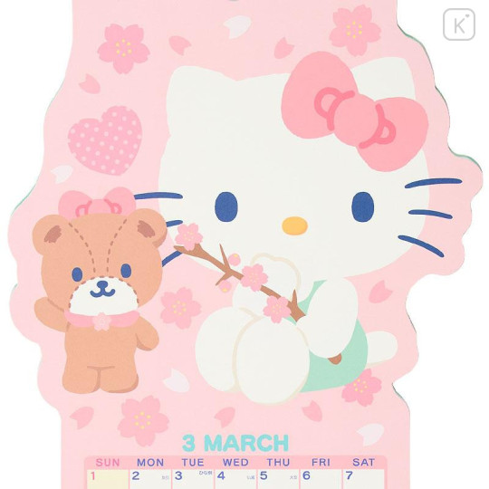 Japan Sanrio Original Die-cut Calendar - Hello Kitty : 2026 - 6