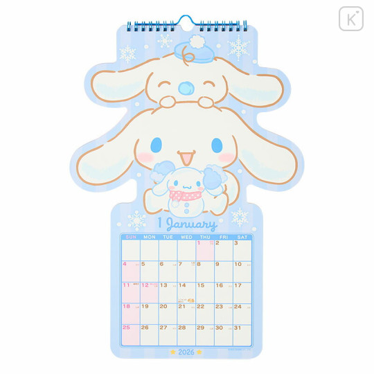 Japan Sanrio Original Die-cut Calendar - Cinnamoroll : 2026 - 2
