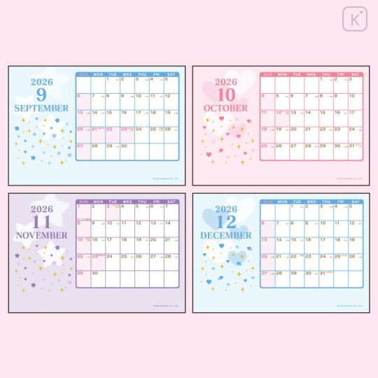 Japan Sanrio Original Mascot Calendar - Hello Kitty : 2026 - 6