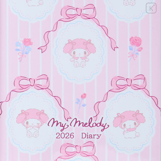 Japan Sanrio Original Horizontal Rule Type B6 Diary - My Melody : 2026 - 2