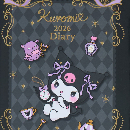 Japan Sanrio Original Block Type B6 Diary - Kuromi : 2026 - 2