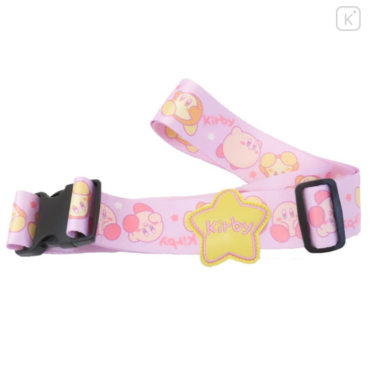 Japan Kirby Luggage Strap - Kirby & Waddle Dee : Star Pink - 1