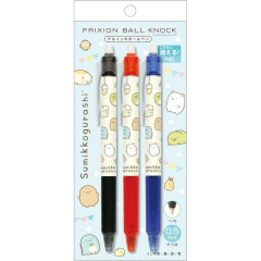 Japan San-X FriXion Ball Knock Erasable Gel Pen Set - Sumikko Gurashi : Crane Game Color