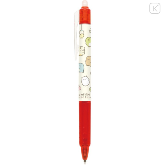 Japan San-X FriXion Ball Knock Erasable Gel Pen - Sumikko Gurashi : Crane Game Red - 1