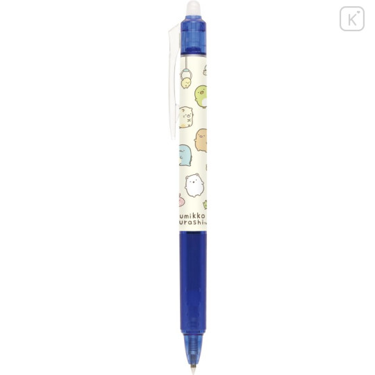 Japan San-X FriXion Ball Knock Erasable Gel Pen - Sumikko Gurashi : Crane Game Blue - 1