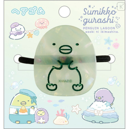 Japan San-X Pearl Acrylic Mascot Hair Tie - Sumikko Gurashi : Penguin Lagoon Penguin? - 1