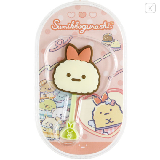 Japan San-X Acrylic Keychain - Sumikko Gurashi : Dreaming Idol Chocolate Style Ebifurai no Shippo Fried Shrimp Tail - 3