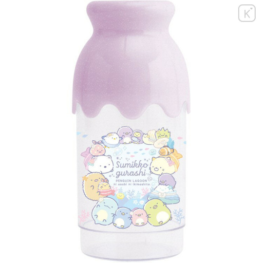 Japan San-X Toothbrush Set - Sumikko Gurashi : Penguin Lagoon Purple Milk bottle - 2