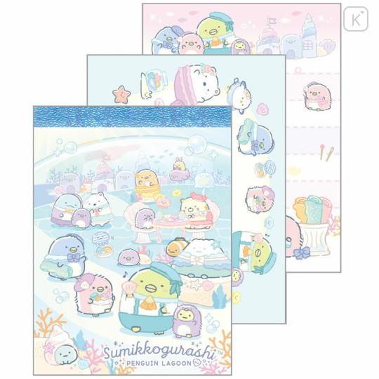 Japan San-X Mini Notepad Set - Sumikko Gurashi : Penguin Lagoon - 2
