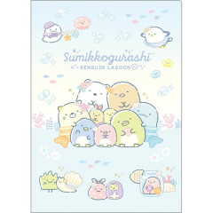 Japan San-X A5 Clear File - Sumikko Gurashi : Penguin Lagoon Relax