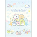Japan San-X A5 Clear File - Sumikko Gurashi : Penguin Lagoon Relax - 1