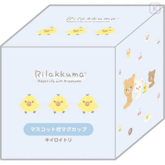 Japan San-X Ceramic Mug with Nokkari Figure - Kiiroitori : Light Blue - 4