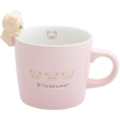 Japan San-X Ceramic Mug with Nokkari Figure - Korilakkuma : Light Pink