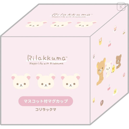 Japan San-X Ceramic Mug with Nokkari Figure - Korilakkuma : Light Pink - 4