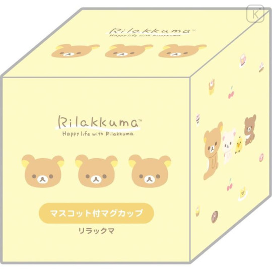 Japan San-X Ceramic Mug with Nokkari Figure - Rilakkuma : Light Yellow - 4