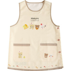 Japan San-X Apron - Rilakkuma : Basic Rilakkuma Favorite Things Light Brown