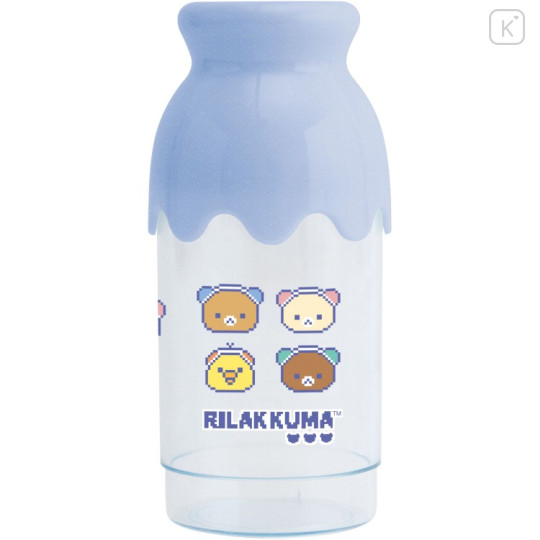 Japan San-X Toothbrush Set - Rilakkuma : Rilakkuma Gaming Milk Bottle - 2